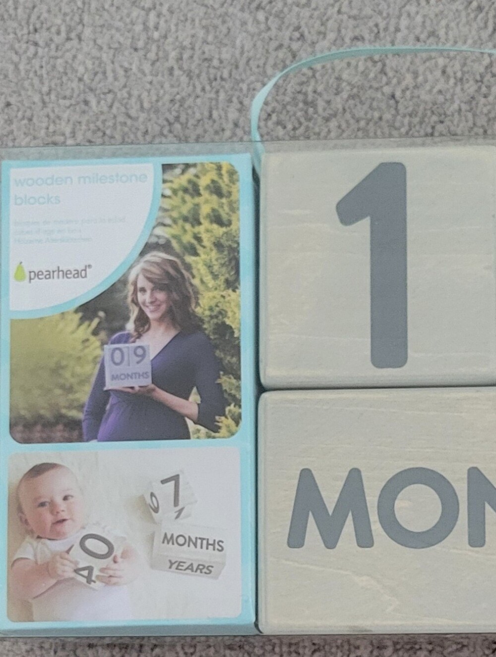 Wooden Milestone Photo Blocks -New In Package